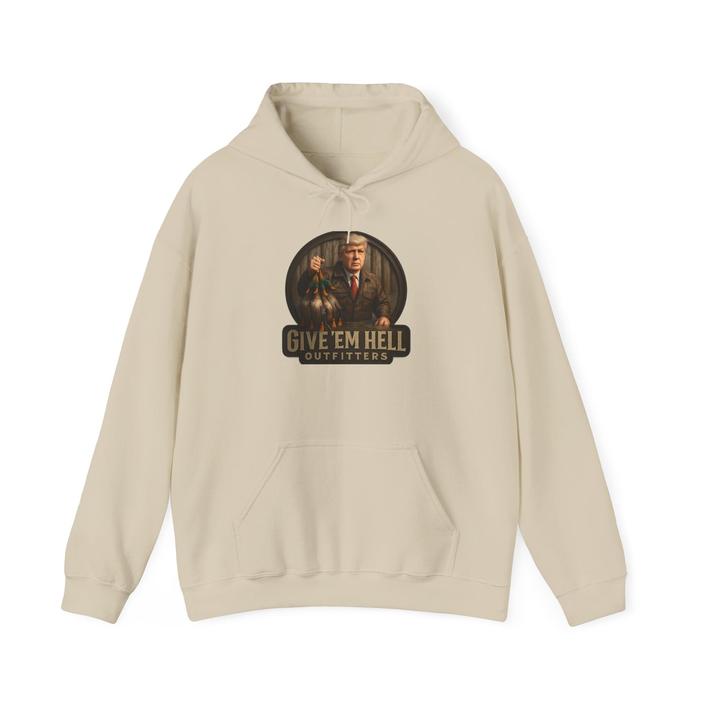 Give 'Em Hell Sweatshirt | Cozy Unisex Hoodie for Everyday Adventures, Perfect for Gifts, Casual Wear, and Seasonal Celebrations