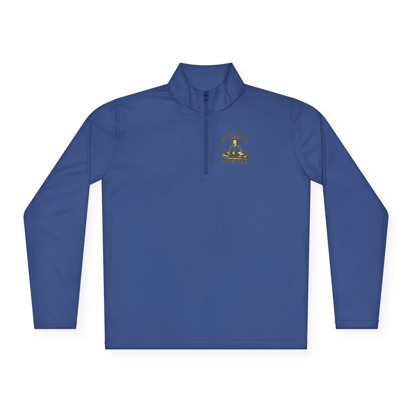 Unisex Quarter-Zip Pullover - Casual Comfort, Outdoor Adventure, Gifts for Him, Fall Layers, Give 'Em Hell Outfitters