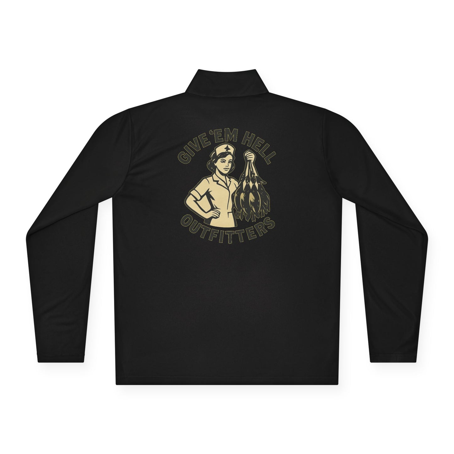 Unisex Quarter-Zip Pullover - Casual Comfort, Outdoor Adventure, Gifts for Him, Fall Layers, Give 'Em Hell Outfitters