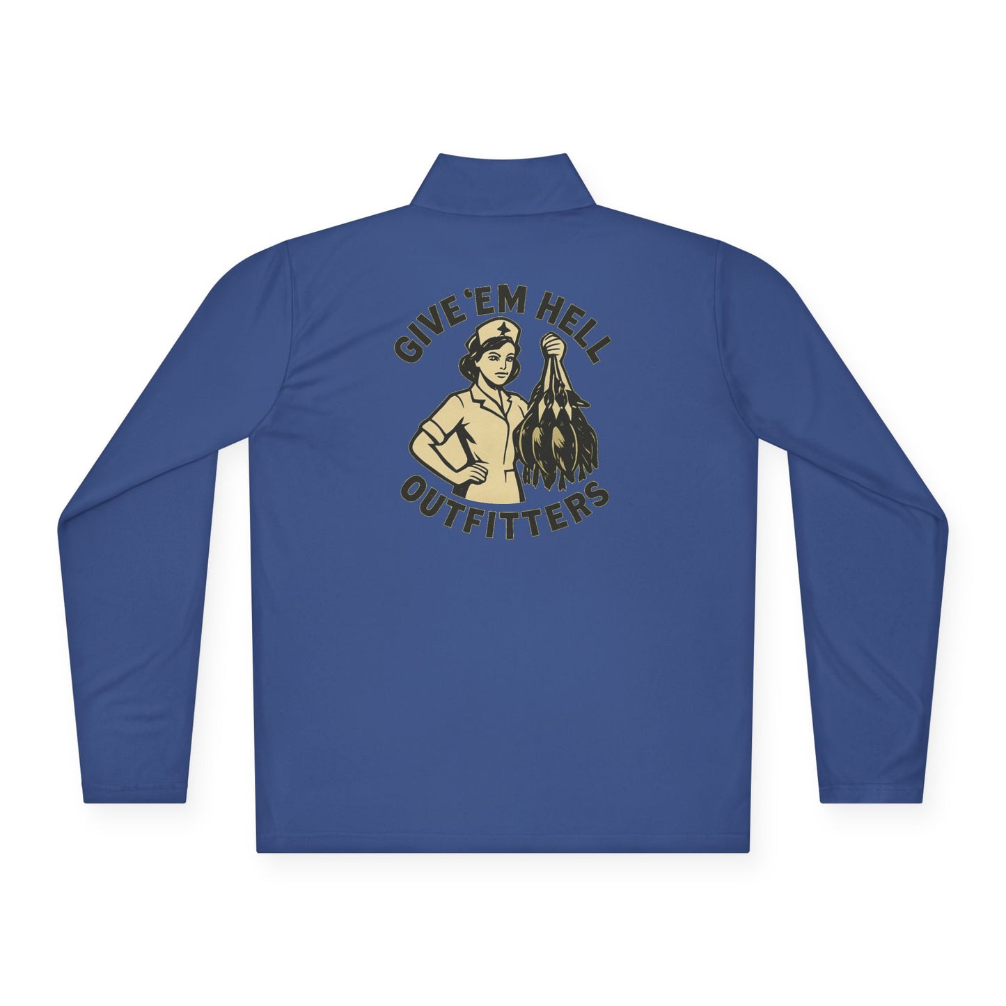 Unisex Quarter-Zip Pullover - Casual Comfort, Outdoor Adventure, Gifts for Him, Fall Layers, Give 'Em Hell Outfitters