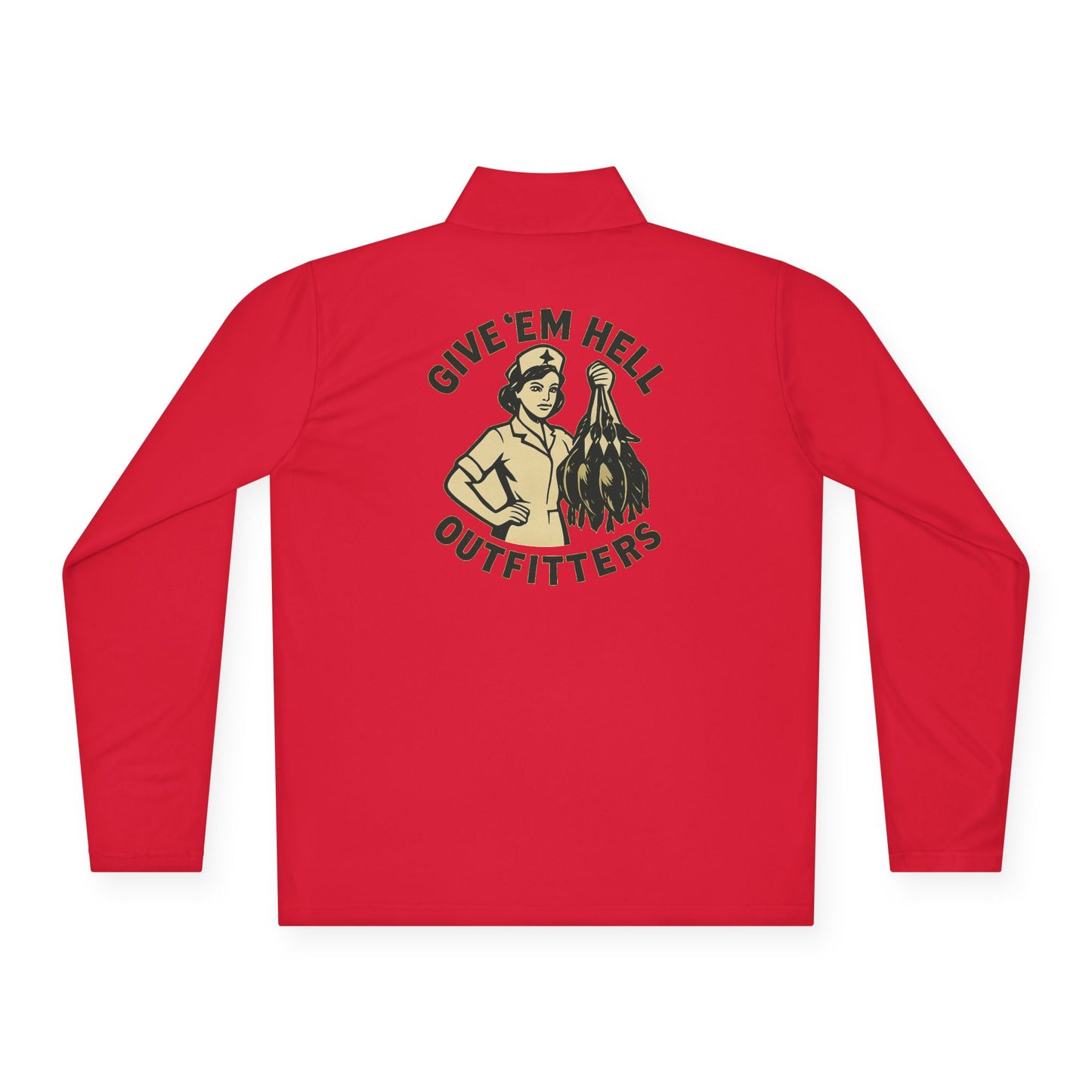 Unisex Quarter-Zip Pullover - Casual Comfort, Outdoor Adventure, Gifts for Him, Fall Layers, Give 'Em Hell Outfitters