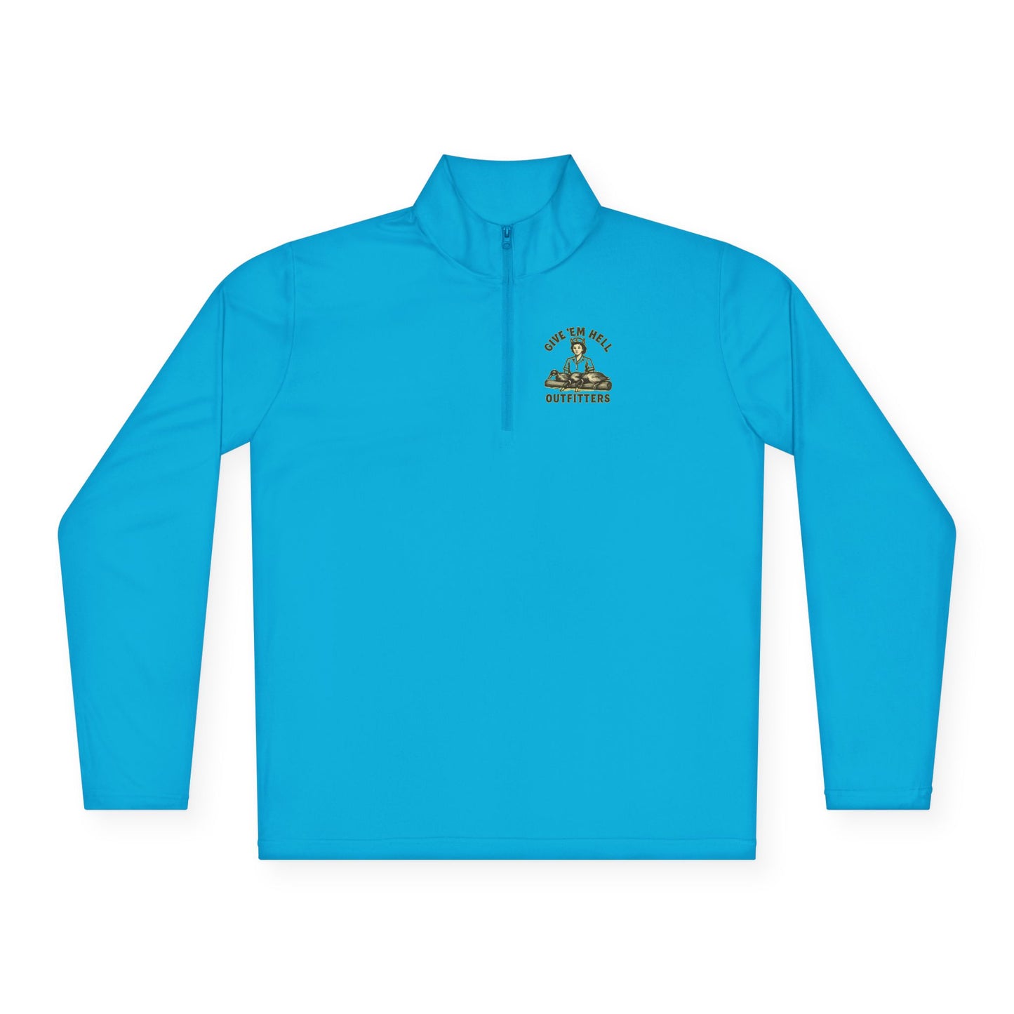 Unisex Quarter-Zip Pullover - Casual Comfort, Outdoor Adventure, Gifts for Him, Fall Layers, Give 'Em Hell Outfitters