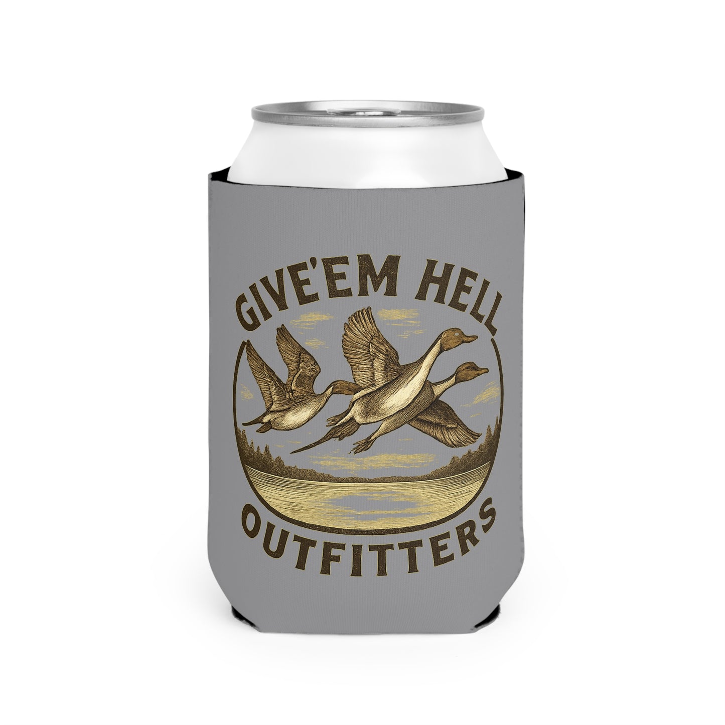 Nature-Inspired Can Cooler Sleeve for Outdoor Enthusiasts, BBQs, Camping, Gifts for Hunters, Fishing Adventures, Tailgating