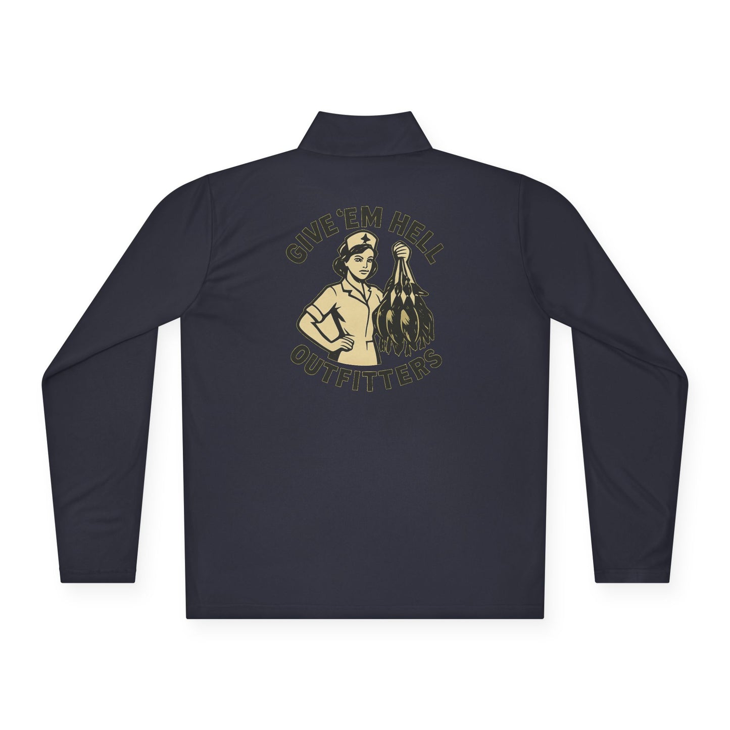 Unisex Quarter-Zip Pullover - Casual Comfort, Outdoor Adventure, Gifts for Him, Fall Layers, Give 'Em Hell Outfitters