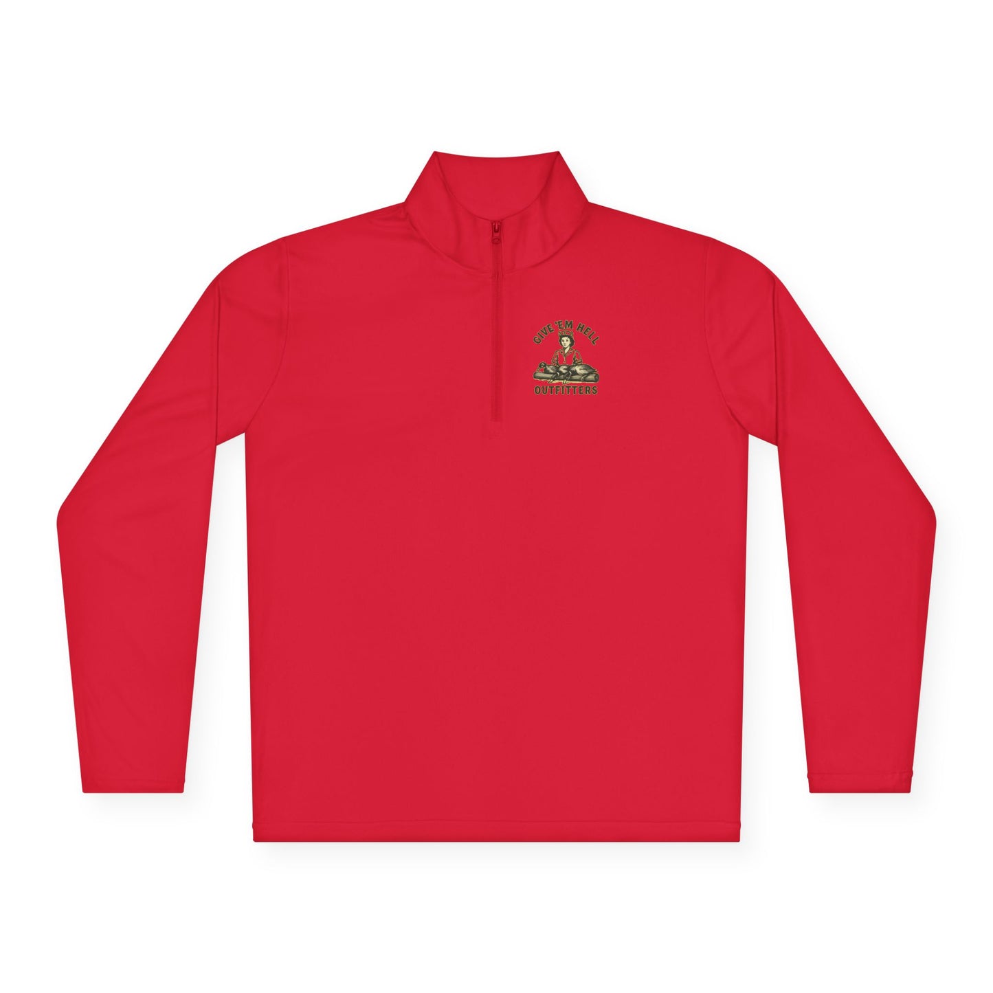 Unisex Quarter-Zip Pullover - Casual Comfort, Outdoor Adventure, Gifts for Him, Fall Layers, Give 'Em Hell Outfitters