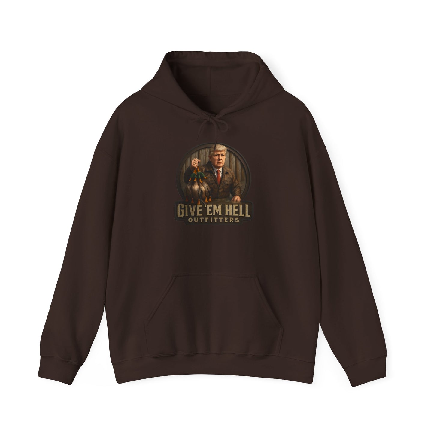Give 'Em Hell Sweatshirt | Cozy Unisex Hoodie for Everyday Adventures, Perfect for Gifts, Casual Wear, and Seasonal Celebrations