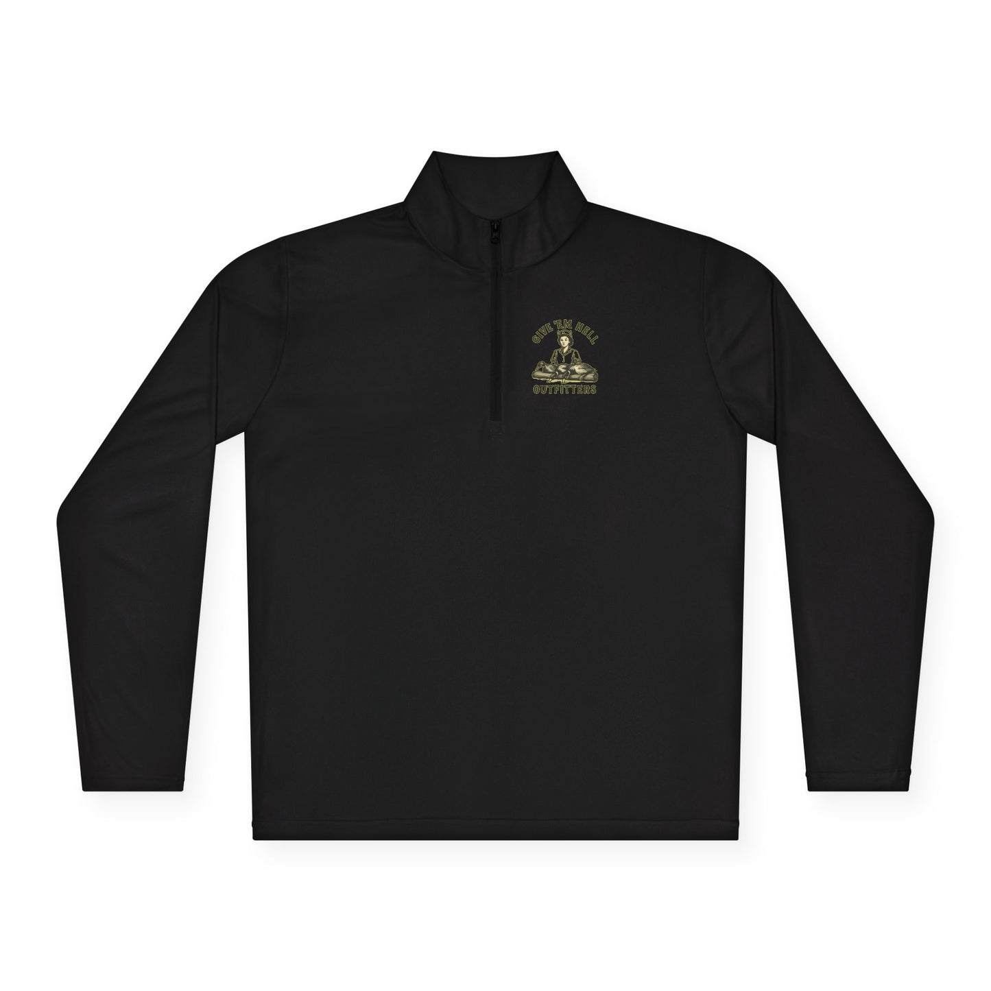 Unisex Quarter-Zip Pullover - Casual Comfort, Outdoor Adventure, Gifts for Him, Fall Layers, Give 'Em Hell Outfitters