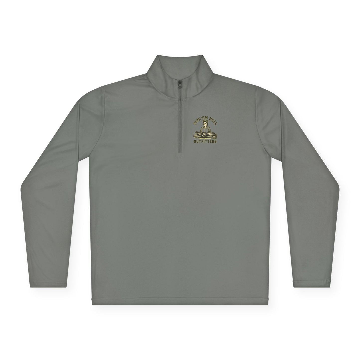 Unisex Quarter-Zip Pullover - Casual Comfort, Outdoor Adventure, Gifts for Him, Fall Layers, Give 'Em Hell Outfitters