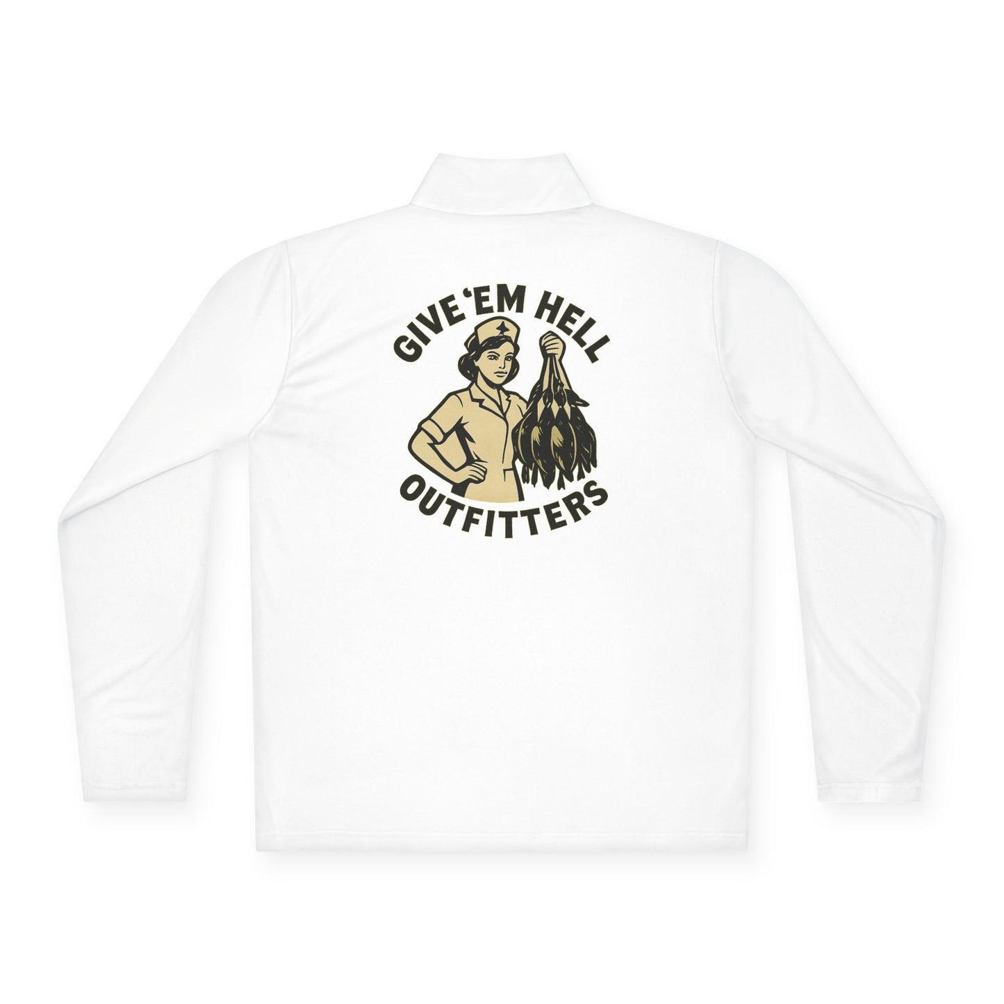 Unisex Quarter-Zip Pullover - Casual Comfort, Outdoor Adventure, Gifts for Him, Fall Layers, Give 'Em Hell Outfitters