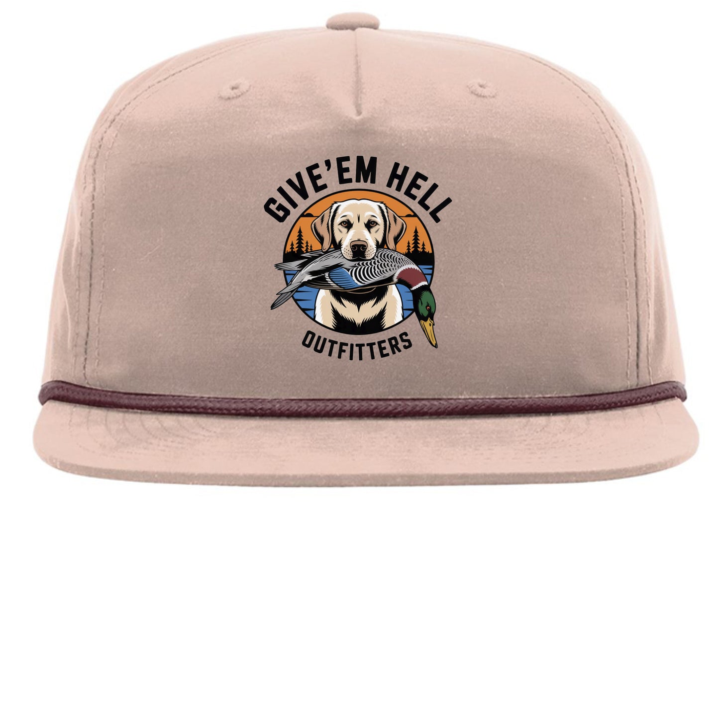 Pale Peach/ Maroon - FRONT
