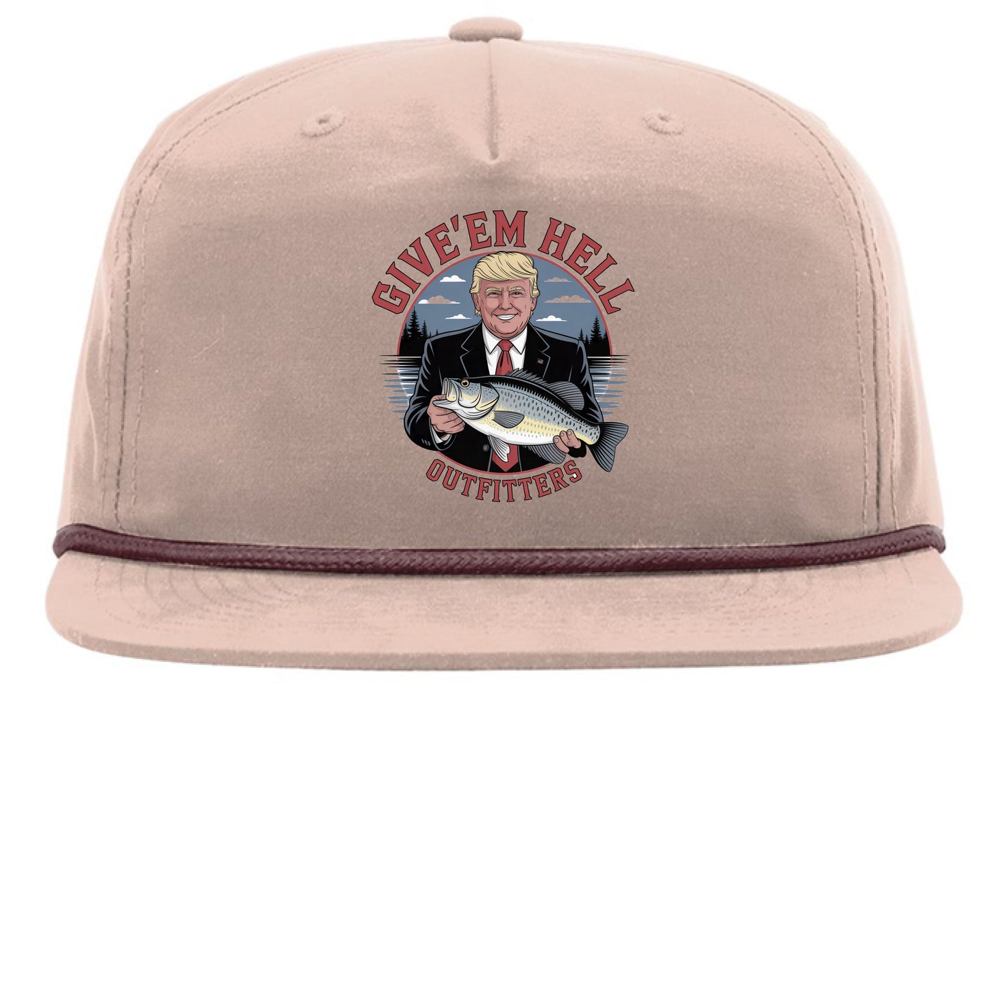 Pale Peach/ Maroon - FRONT