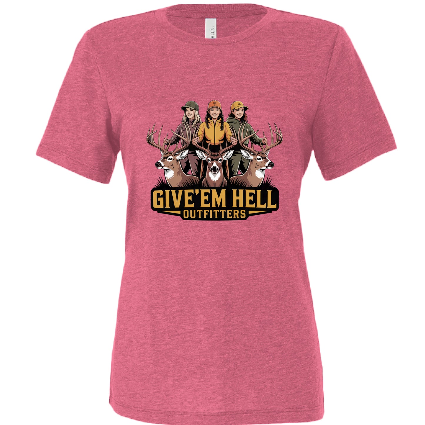 Char Pink Triblend - FRONT
