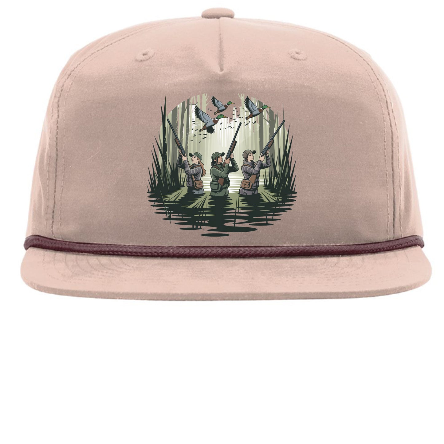 Pale Peach/ Maroon - FRONT