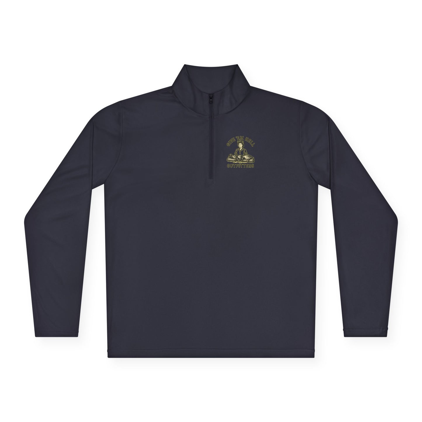 Unisex Quarter-Zip Pullover - Casual Comfort, Outdoor Adventure, Gifts for Him, Fall Layers, Give 'Em Hell Outfitters