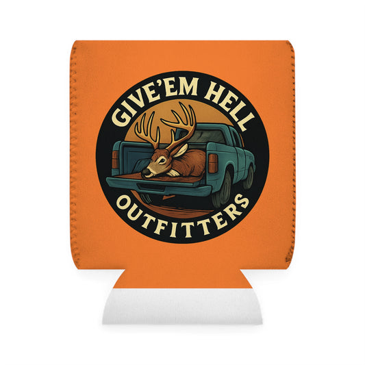 Hunting Can Cooler Sleeve, Rustic Beverage Holder, Outdoor Gift, Tailgating Accessory, Camping Gear, Party Favor