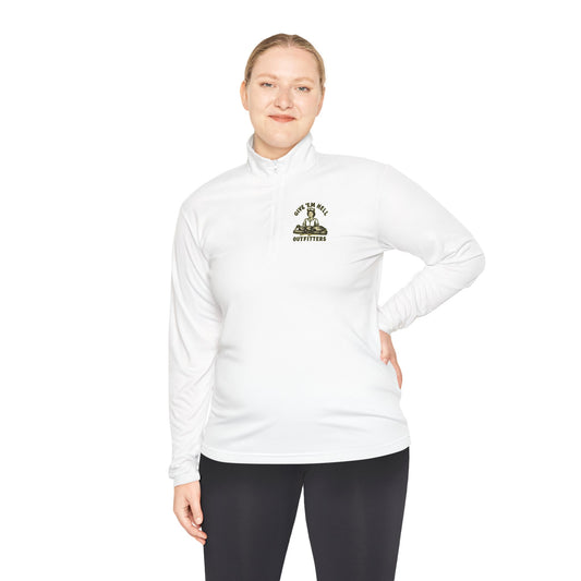 Unisex Quarter-Zip Pullover - Casual Comfort, Outdoor Adventure, Gifts for Him, Fall Layers, Give 'Em Hell Outfitters