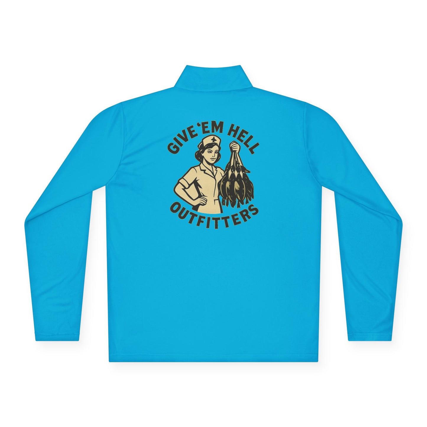 Unisex Quarter-Zip Pullover - Casual Comfort, Outdoor Adventure, Gifts for Him, Fall Layers, Give 'Em Hell Outfitters