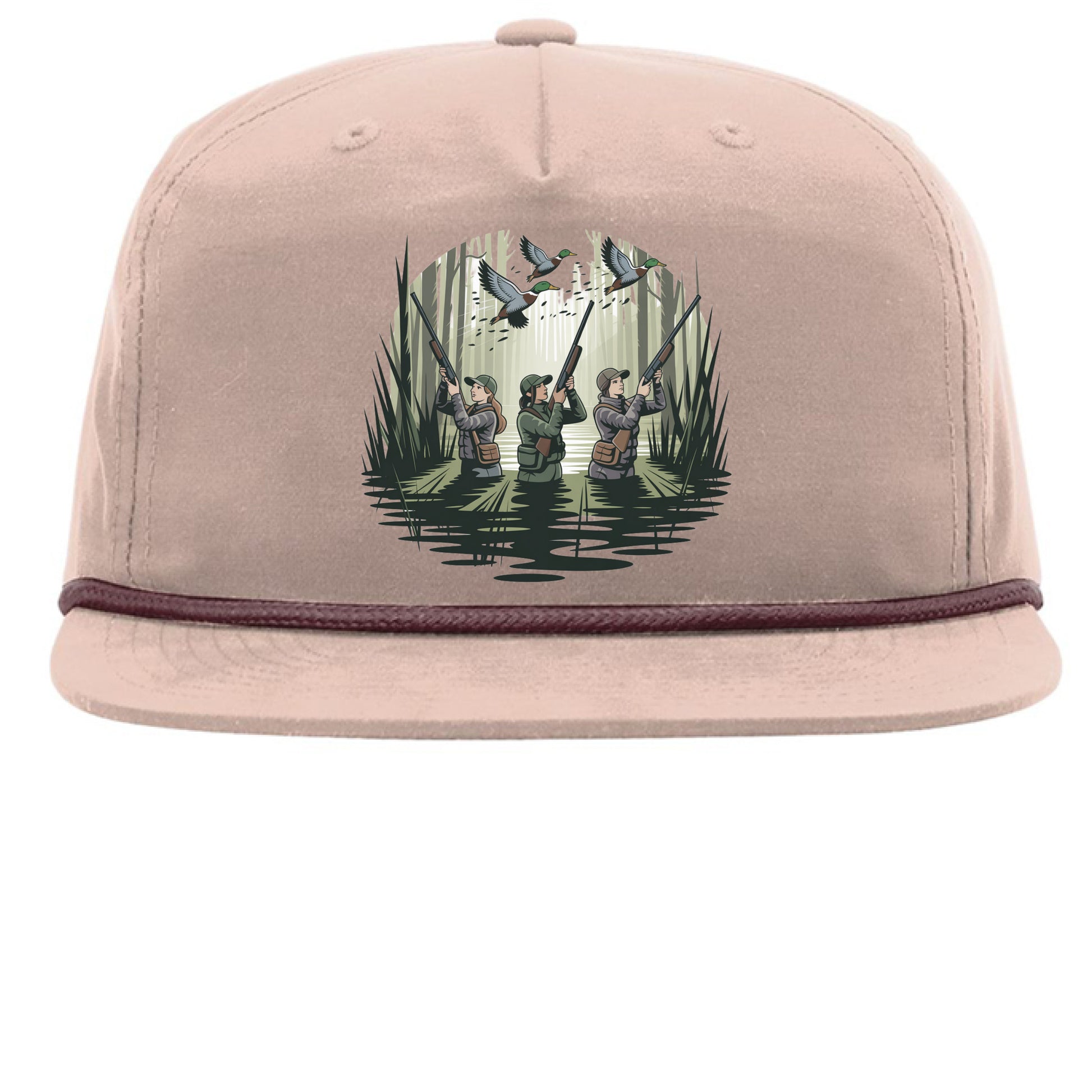 Pale Peach/ Maroon - FRONT